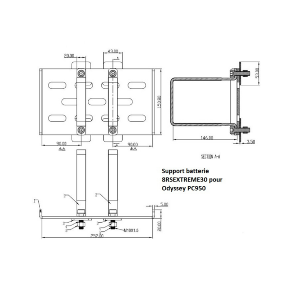 Support de Batterie ODYSSEY PC950 – Image 2